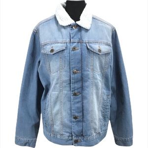 Brooklyn Cloth Fleece Lined Denim Jacket, Blue, Large